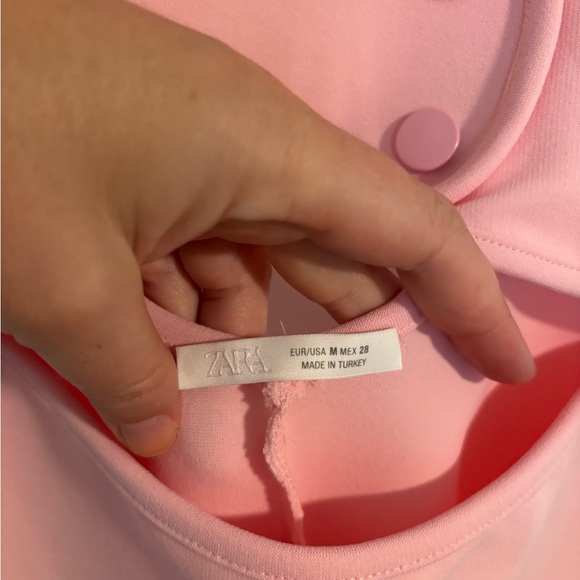 ZARA Pink Cutout Bodycon Mini Dress Size Small - Picture 7 of 9